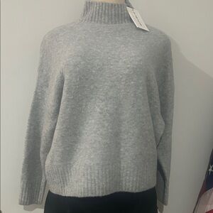 For The Republic Light Gray Turtleneck Sweater
